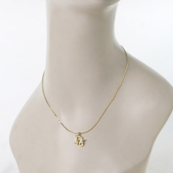 C.Dior ロゴモチーフネックレス(ゴールド)