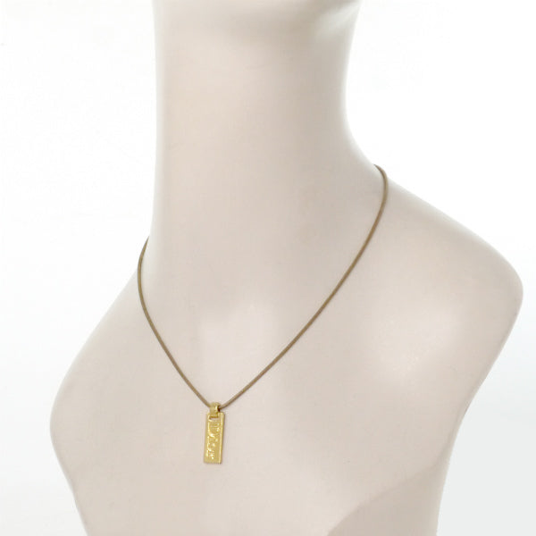 C.Dior ロゴプレートスネークチェーンネックレス(ゴールド)