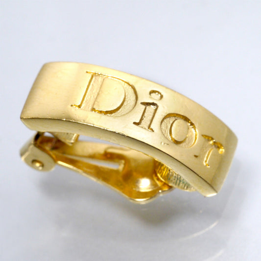 C.Dior ロゴミニフープイヤリング(ゴールド)