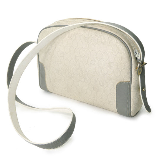 OLD Dior ハニカム柄半円ショルダー(白×グレー)