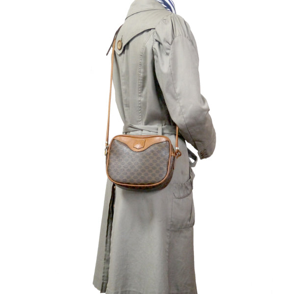 OLD CELINE マカダム柄ミニポシェット(茶)