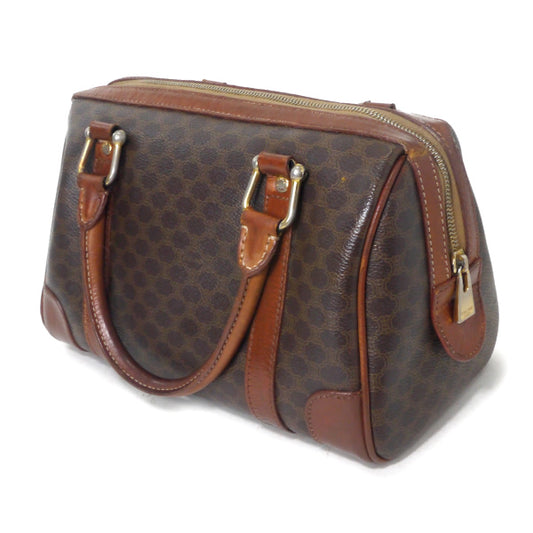OLD CELINE マカダム柄ミニボストンバッグ(茶)