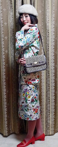 Old Celine(馬車柄)ジャガードショルダー(茶)