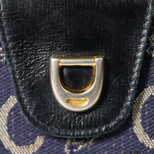 Old Celine がま口財布(青・馬車柄)