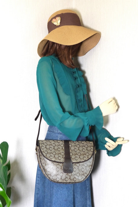 OLD CELINE 馬車柄ショルダー(茶)