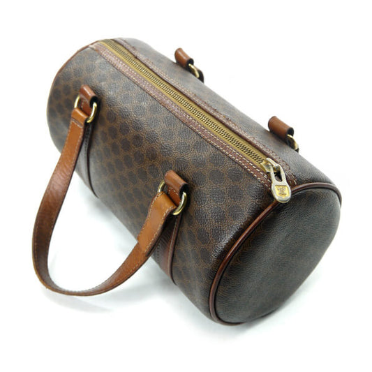 OLD CELINE マカダム柄 ドラム型ミニボストン(茶)