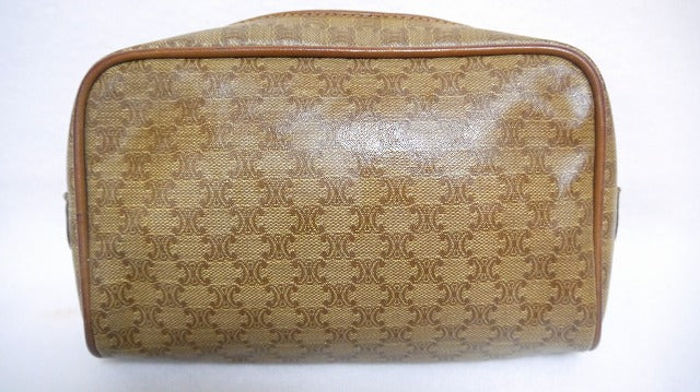 Old Celine マカダム柄ポーチ(茶)
