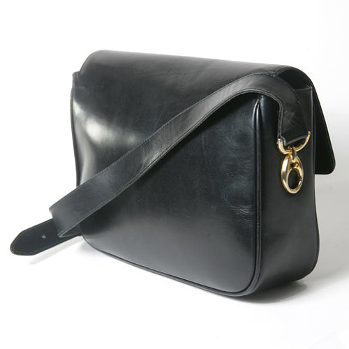 Old Celine 総革金具ショルダー(黒)