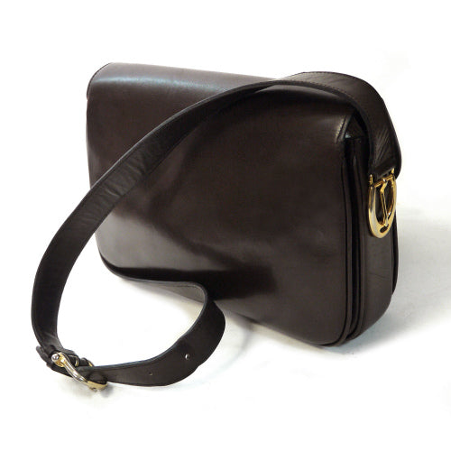OLD CELINE 総革ビット金具ショルダー(濃茶)