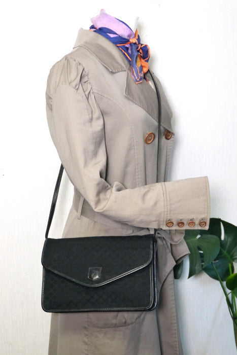 Old Celine マカダム柄2WAYバッグ(黒)