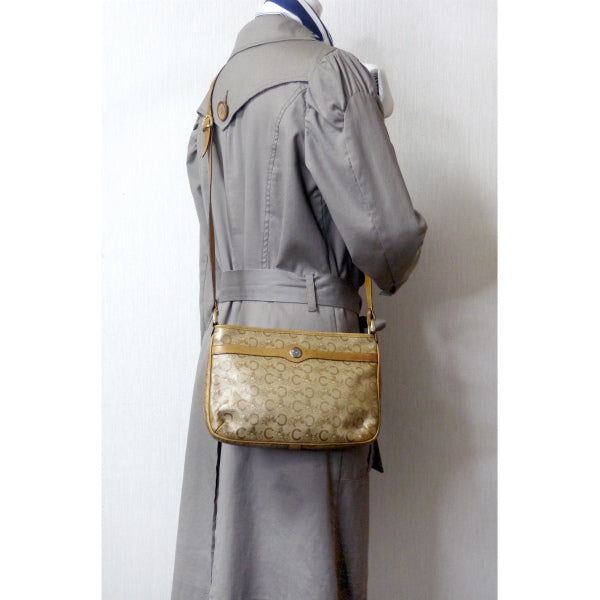 OLD CELINE 馬車柄 斜めがけショルダー(明茶)