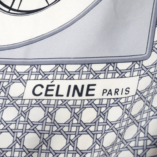 OLD CELINE 馬車柄 大判スカーフ(ライトグレー)