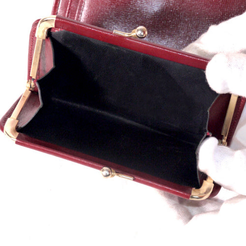 Old Celine マカダム柄スエード財布(赤)