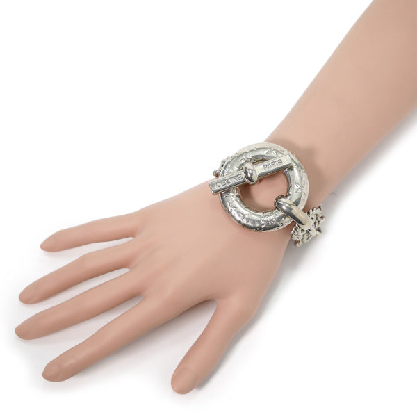 CELINE マンテル留め具ビッグブレスレット(シルバー)