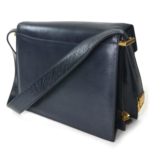 OLD CELINE 馬車金具2WAYショルダーバッグ(黒/総革)