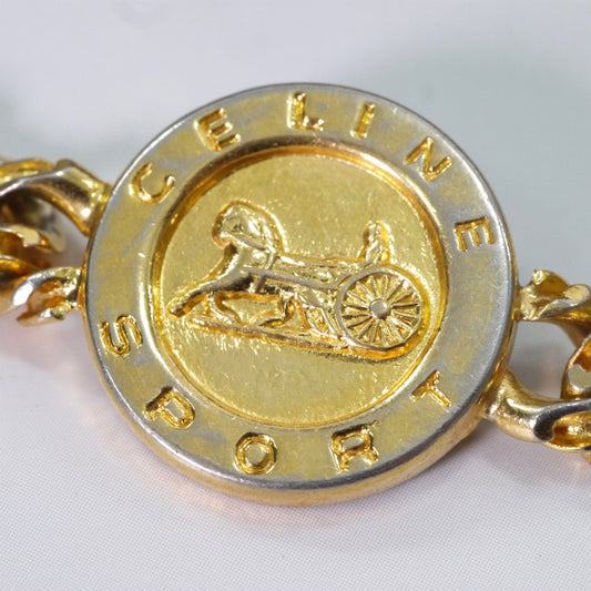 CELINE トリプル馬車コインブレスレット(ゴールド)