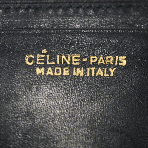 OLD CELINE ウェブリボン レザーがま口長財布(濃紺)