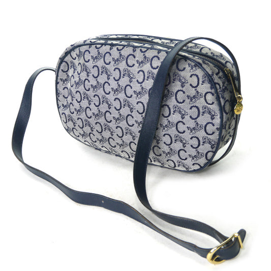 OLD CELINE 馬車柄ジャガード ラウンドショルダー(紺)