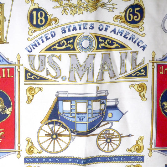 OLD CELINE ゴージャスプリント大判シルクスカーフ(赤系)