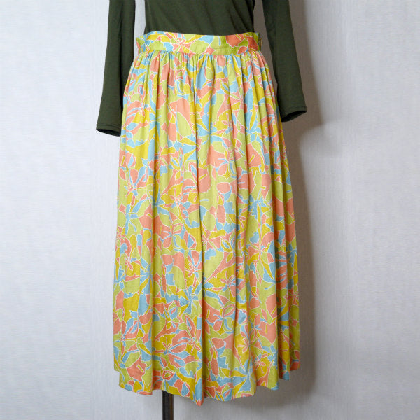 OLD CELINE マーブリング コットンフレアスカート(パステル)