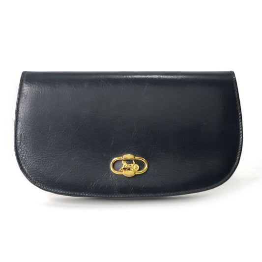 OLD CELINE 馬車金具クラッチウォレット(黒/総革)