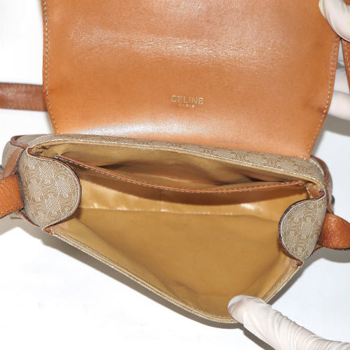 Old Celine マカダム柄 ポシェット(キャメル)