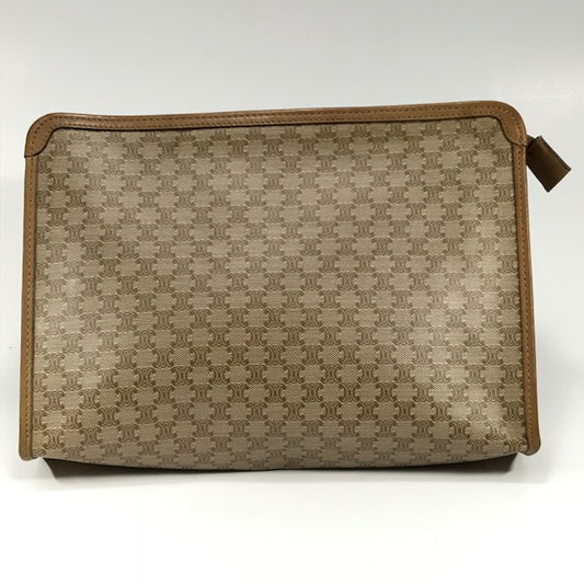 Old Celineマカダム柄セカンドバッグ(ベージュ)