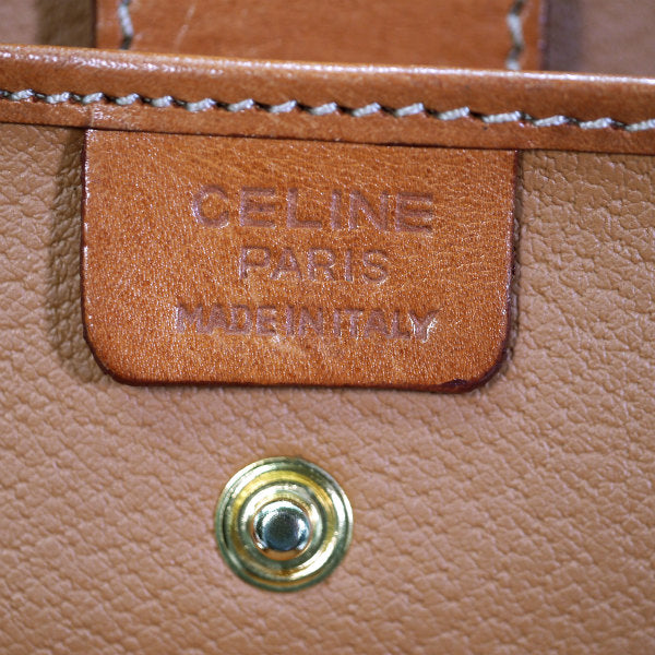OLD CELINE マカダム柄ショルダー付ブリーフケース(ベージュ)