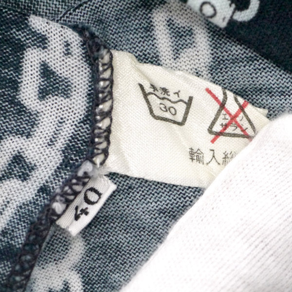 OLD CELINE ベルトチェーン柄ポロシャツ(紺系)