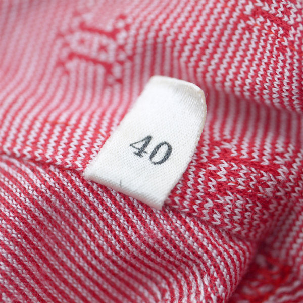 OLD CELINE レア!!同色刺繍マカダム柄ポロシャツ(赤)