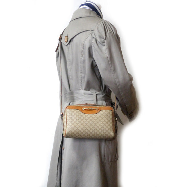 OLD CELINE マカダム柄スクエアミニショルダー(ベージュ)