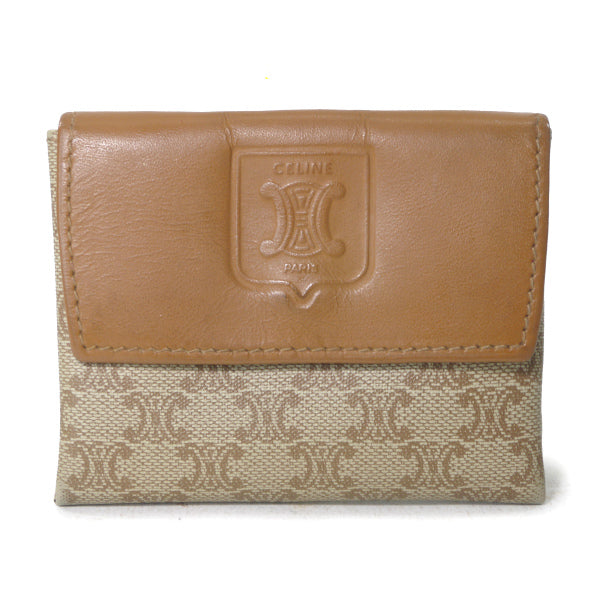 CELINE セリーヌ　オールドセリーヌ　小銭入れ　ケース　マカダム柄 OLD CELINE マカダム柄コインケース（ベージュ） – Vintage Shop