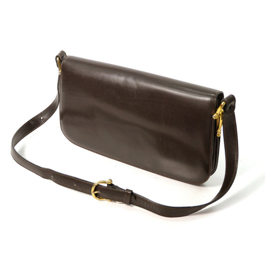 OLD CELINE 馬車金具ワンショルダー(濃茶・総革)