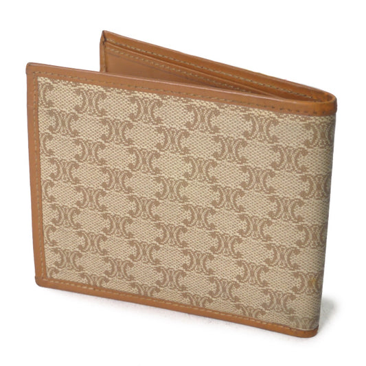 OLD CELINE マカダムコンパクト折財布(ベージュ)