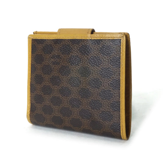 OLD CELINE マカダム柄ミニ折財布(茶)