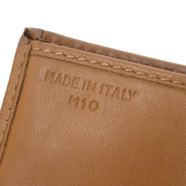 OLD CELINE マカダム柄がま口ミニ折財布(茶)