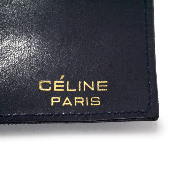 OLD CELINE 馬車柄ジャガードがま口折財布(濃紺)