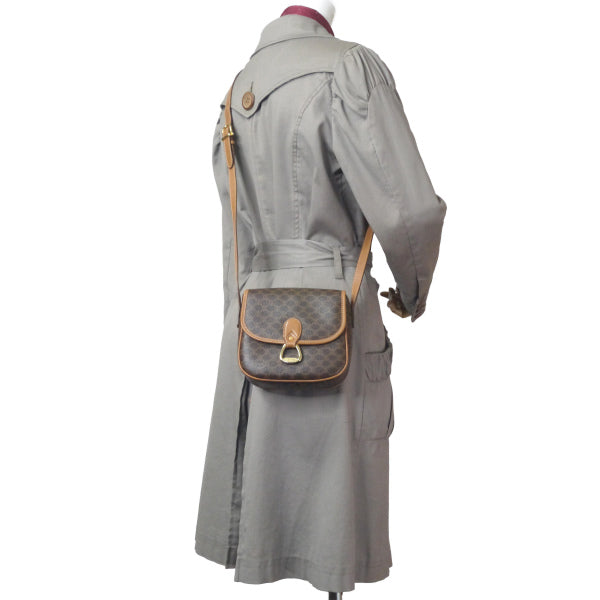 OLD CELINE マカダム柄ミニポシェット(茶)