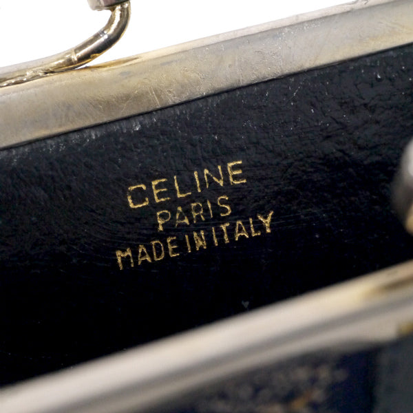 OLD CELINE 馬車柄ジャガードがま口コインケース(濃紺)