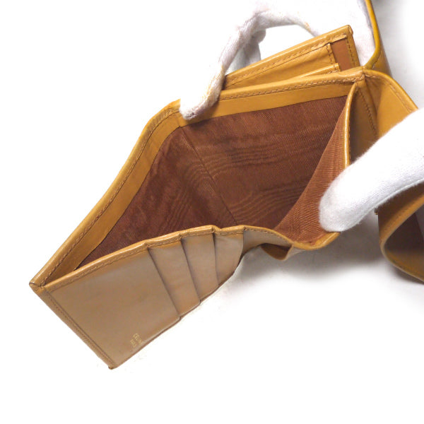 OLD CELINE マカダム柄Wホック折財布(茶)