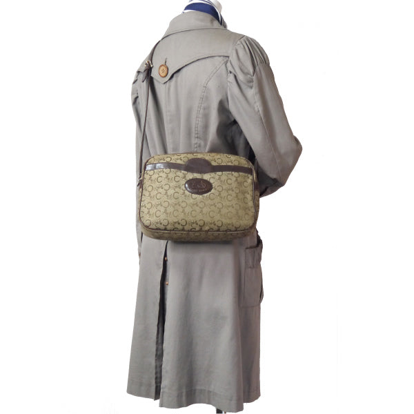 OLD CELINE エンボスロゴ馬車柄ジャガードショルダー(茶)