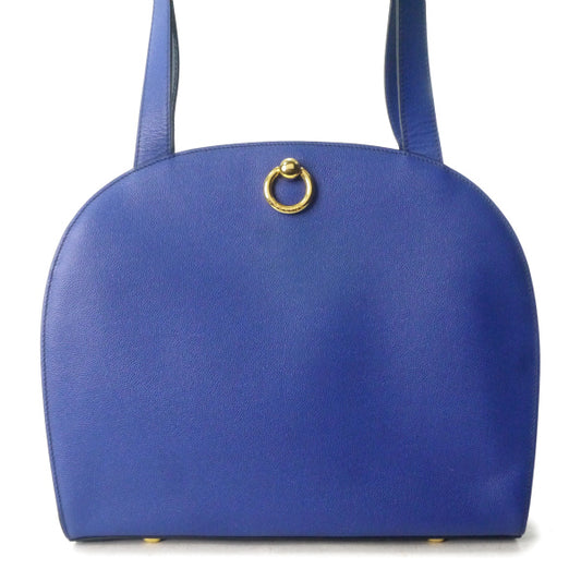 OLD CELINE ロゴサークル金具レザートートバッグ(青)