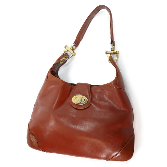 OLD CELINE <訳あり>70s総革セミショルダー(朱色)