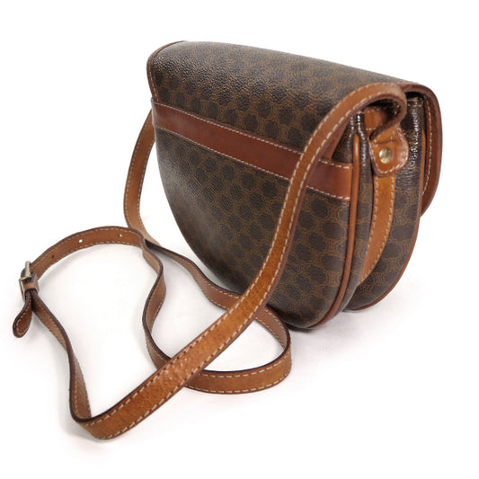 OLD CELINE マカダム柄半円ミニポシェット(茶)