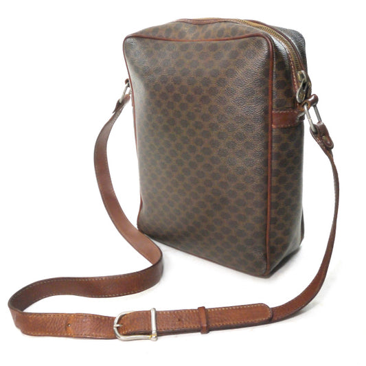 OLD CELINE マカダム柄 縦長ショルダー(茶)