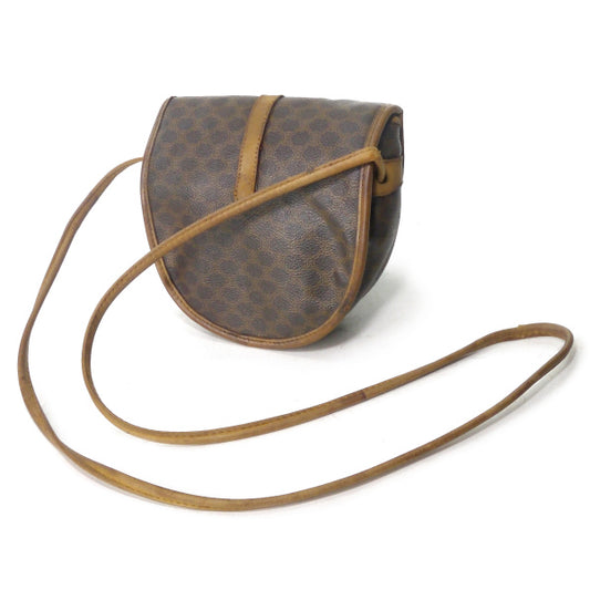OLD CELINE マカダム柄半円ミニポシェット(茶)