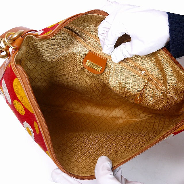 OLD Gucci 太陽×月×星柄半円バッグ(赤)