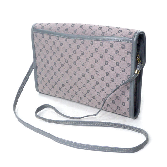 Pierre cardin レトロPロゴ柄ジャガードショルダー(グレー)