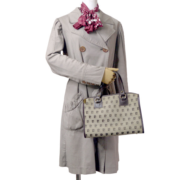 Pierre cardin Pロゴジャガードボストンバッグ(茶)
