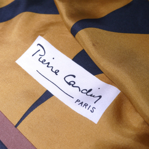Pierre cardin <訳あり>シルクスカーフ(黄)
